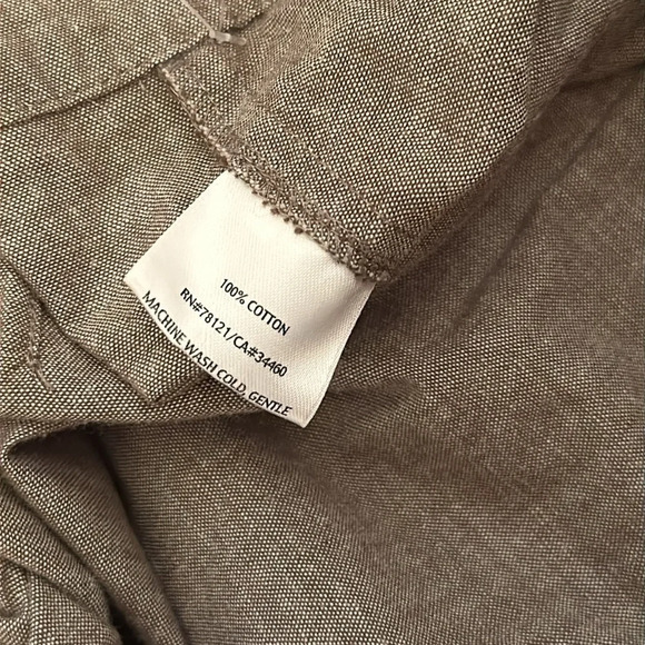 Eileen Fisher Brown Linen Coastal Pull On Skirt With Pockets Adjustable Waist GG - Picture 4 of 4